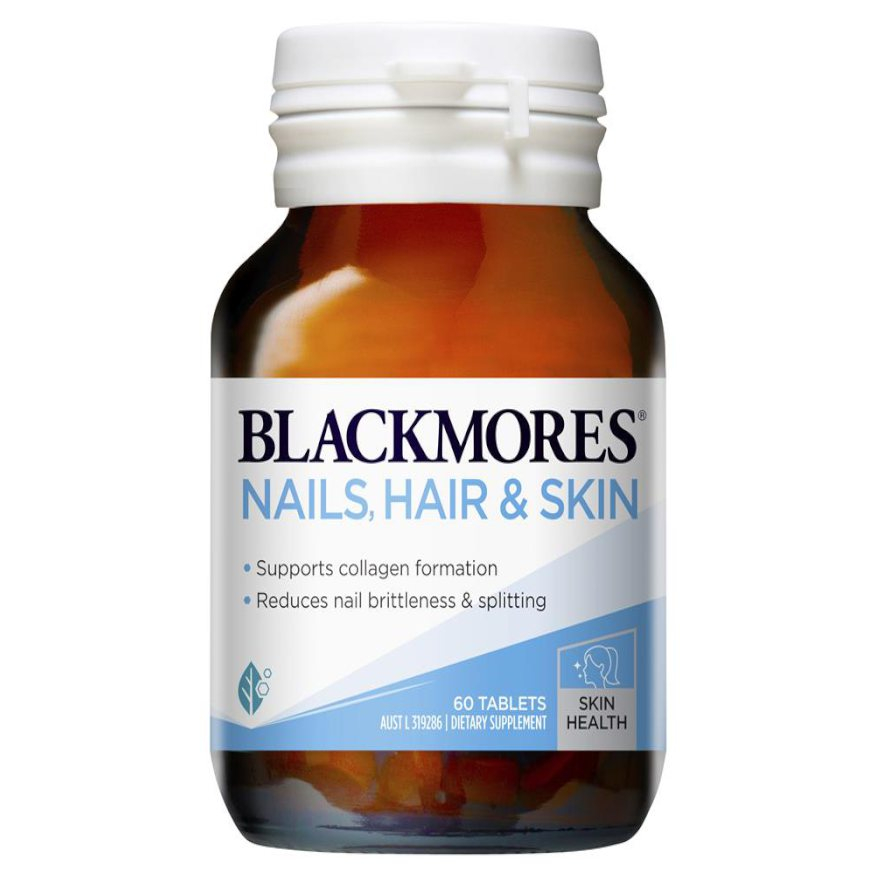 [ CHÍNH HÃNG [ VIÊN UỐNG DA, MÓNG, TÓC BLACKMORES NAIL, HAIR & SKIN HỘP 60 VIÊN