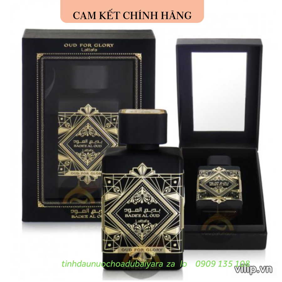 Nước hoa dubai nam Bade'e Al Oud For Glory hương gỗ nồng nàng trầm ấm sang trọng 100ml