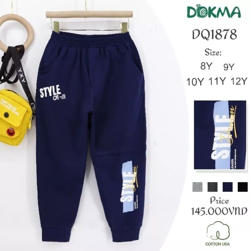 Áo, Quần bé trai cotton mỏng size đại Dokma 8-12Y