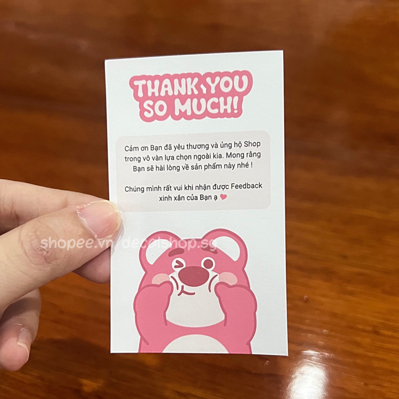 100 Tờ Cảm Ơn, Thank You - In 1 Mặt - Giấy 180gsm Không Cán Màng