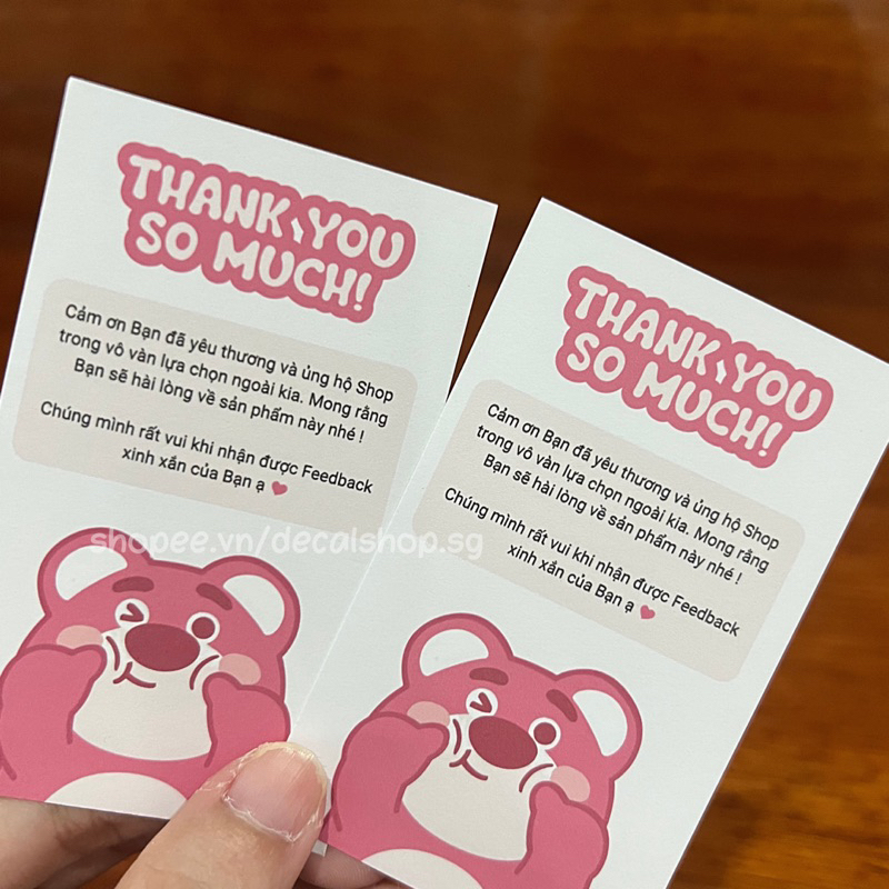 100 Tờ Cảm Ơn, Thank You - In 1 Mặt - Giấy 180gsm Không Cán Màng