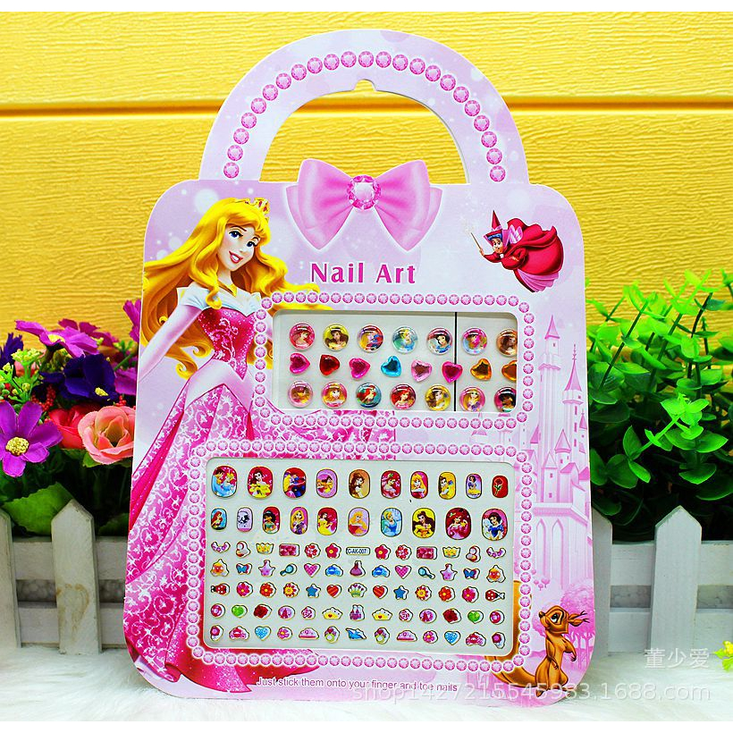 Dán móng tay 120 hình cho bé, stickers hoạt hình đẹp