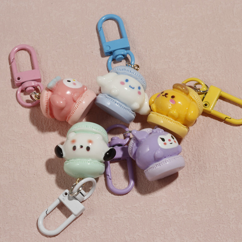 🥟ice🥟Móc Khóa Hình Chú Chó Sanrio Màu Macaron Dễ Thương