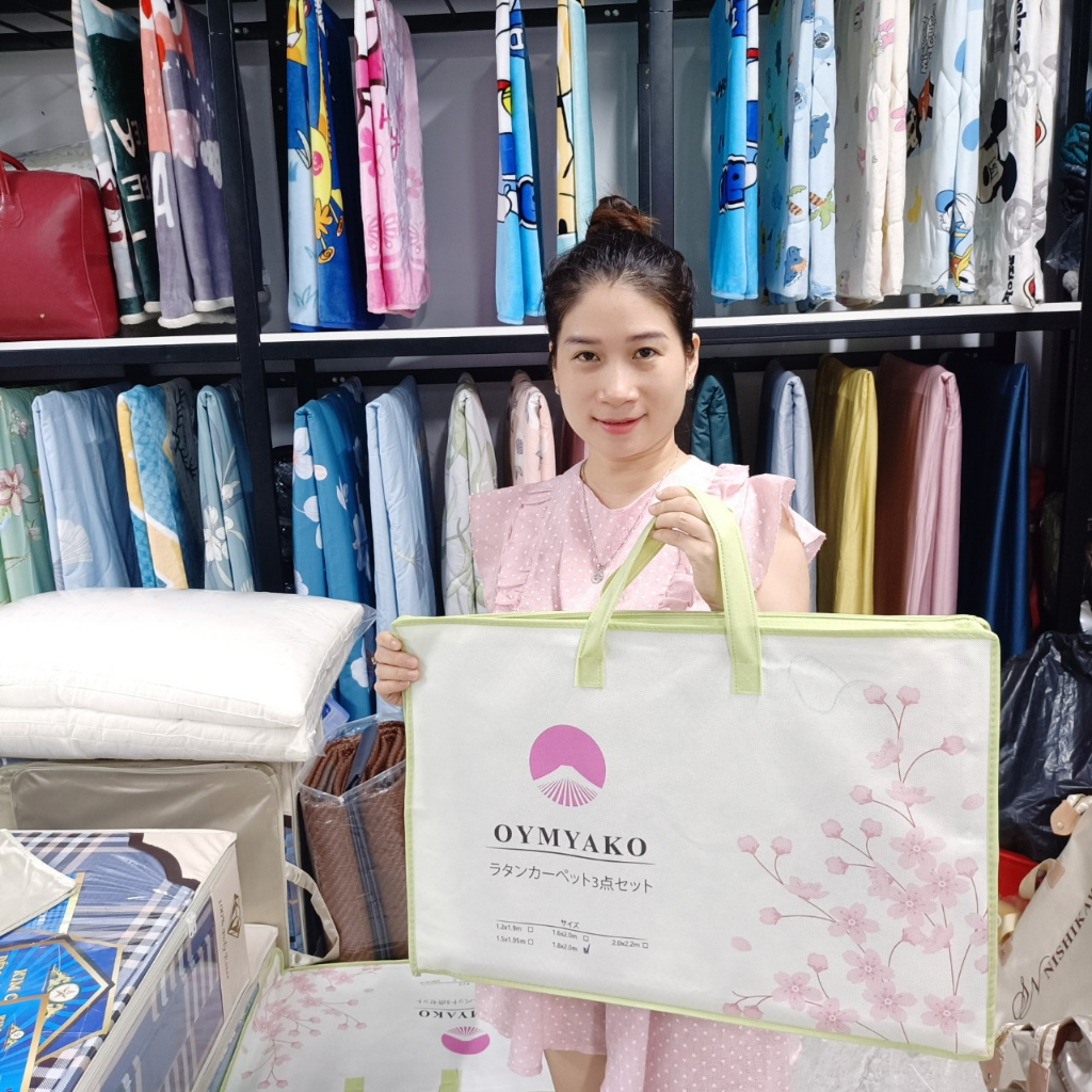 Chiếu mây Nhật bản tự nhiên gấp gọn cao cấp OYMYAKO mã OMK01 Nishikawajp