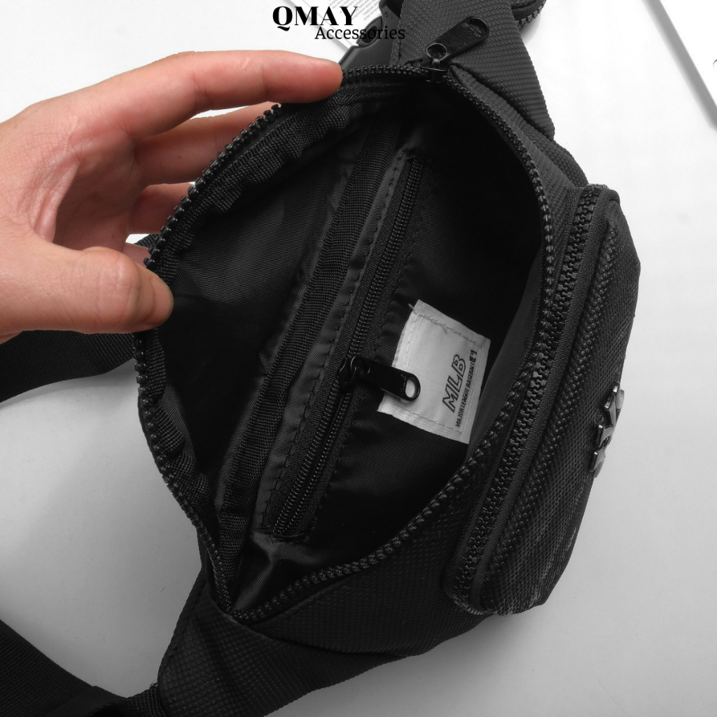 Túi Bao Tử Túi Đeo Hông MLB NEWYORK 2023 Chất Liệu Da Si PVC 100% Chống Nước Logo Kim Loại Kích thước 23cm x 15cm x 5cm