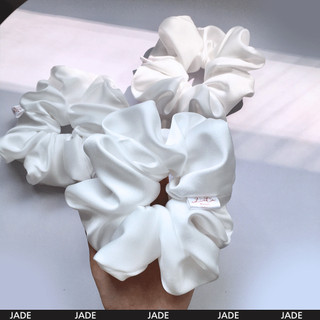 JADE - Dây chun buộc tóc Lụa Scrunchies Handmade I White