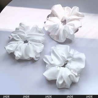 JADE - Dây chun buộc tóc Lụa Scrunchies Handmade I White