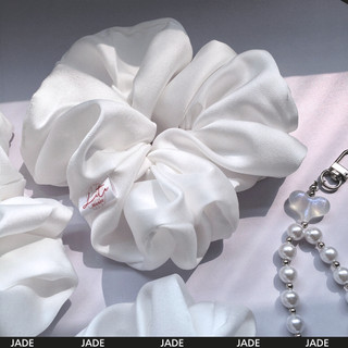 JADE - Dây chun buộc tóc Lụa Scrunchies Handmade I White