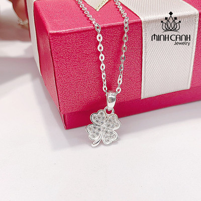 Dây Chuyền Cỏ 4 Lá May Mắn Có Đuôi - Minh Canh Jewelry