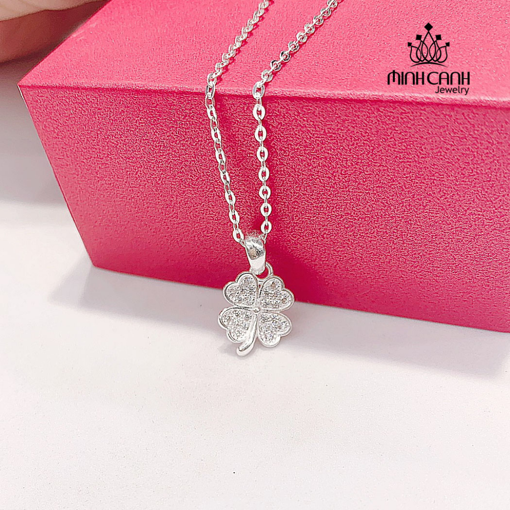 Dây Chuyền Cỏ 4 Lá May Mắn Có Đuôi - Minh Canh Jewelry