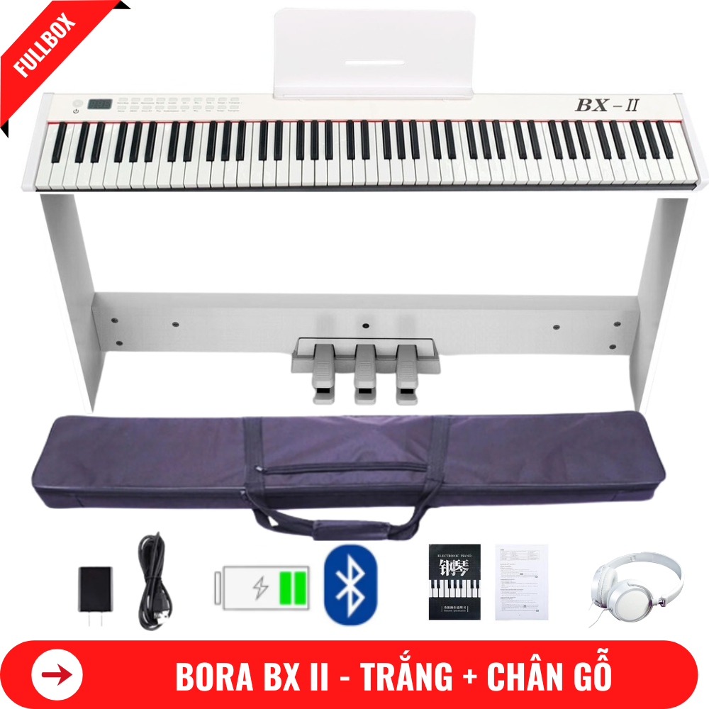 Đàn Piano Điện Bora BX II  – 88 Phím Nặng Cảm Lực + Chân đàn + Tai Phone