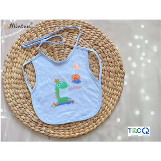 Yếm ăn dặm cho bé xỏ tay cột dây lót nilong, chất liệu vải 100% cotton, thương hiệu MINTUU - 2052 - 2054