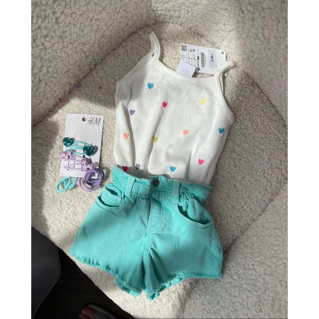 Áo 2 Dây VNXK Siêu Xinh Dễ Phối Thấm Hút Mồ Hôi Cho Bé Gái