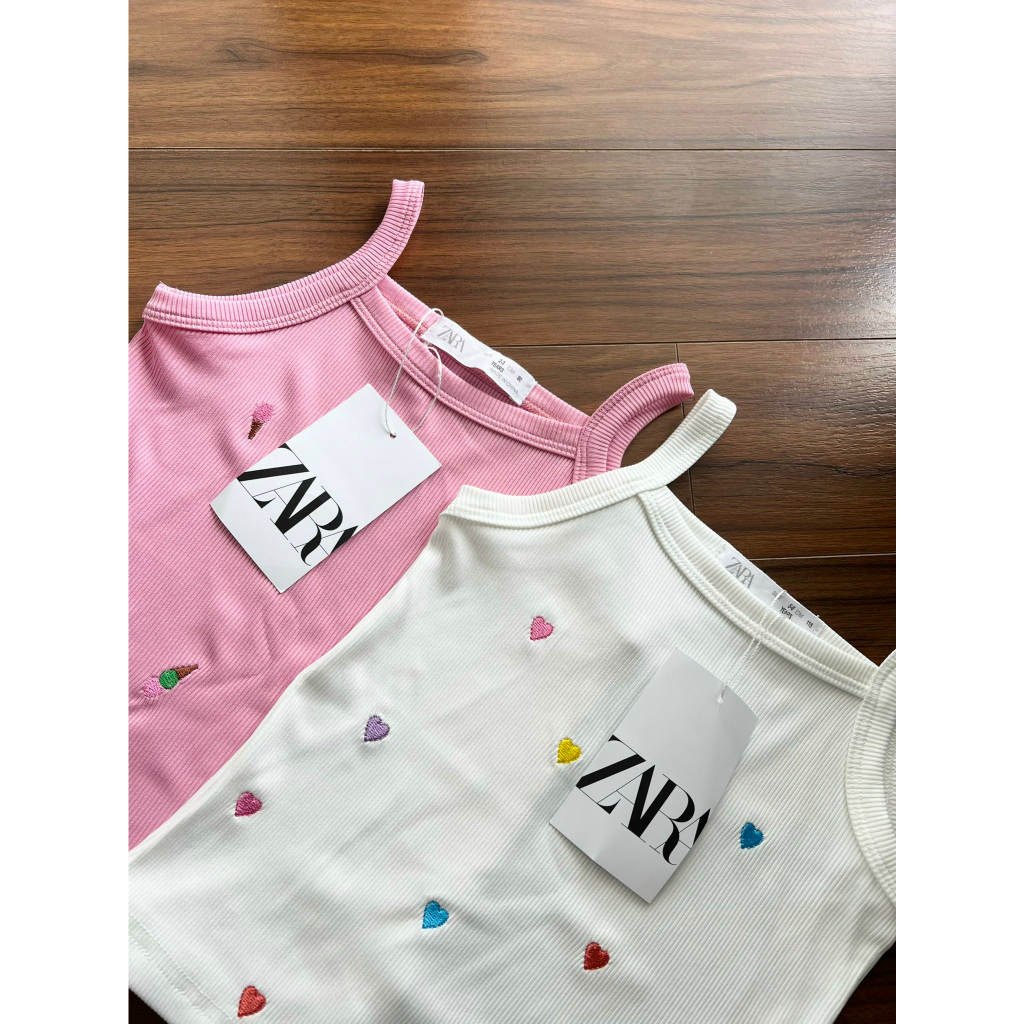 Áo 2 Dây VNXK Siêu Xinh Dễ Phối Thấm Hút Mồ Hôi Cho Bé Gái