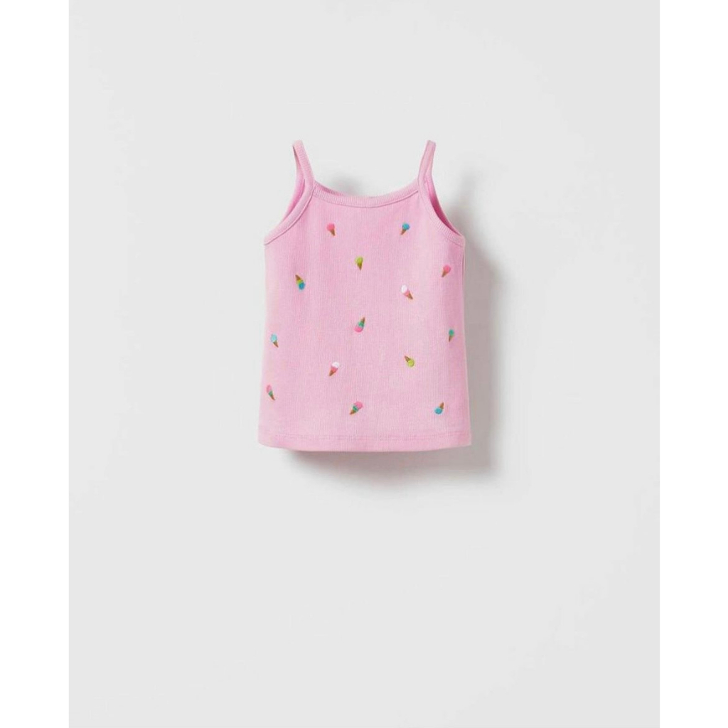 Áo 2 Dây VNXK Siêu Xinh Dễ Phối Thấm Hút Mồ Hôi Cho Bé Gái