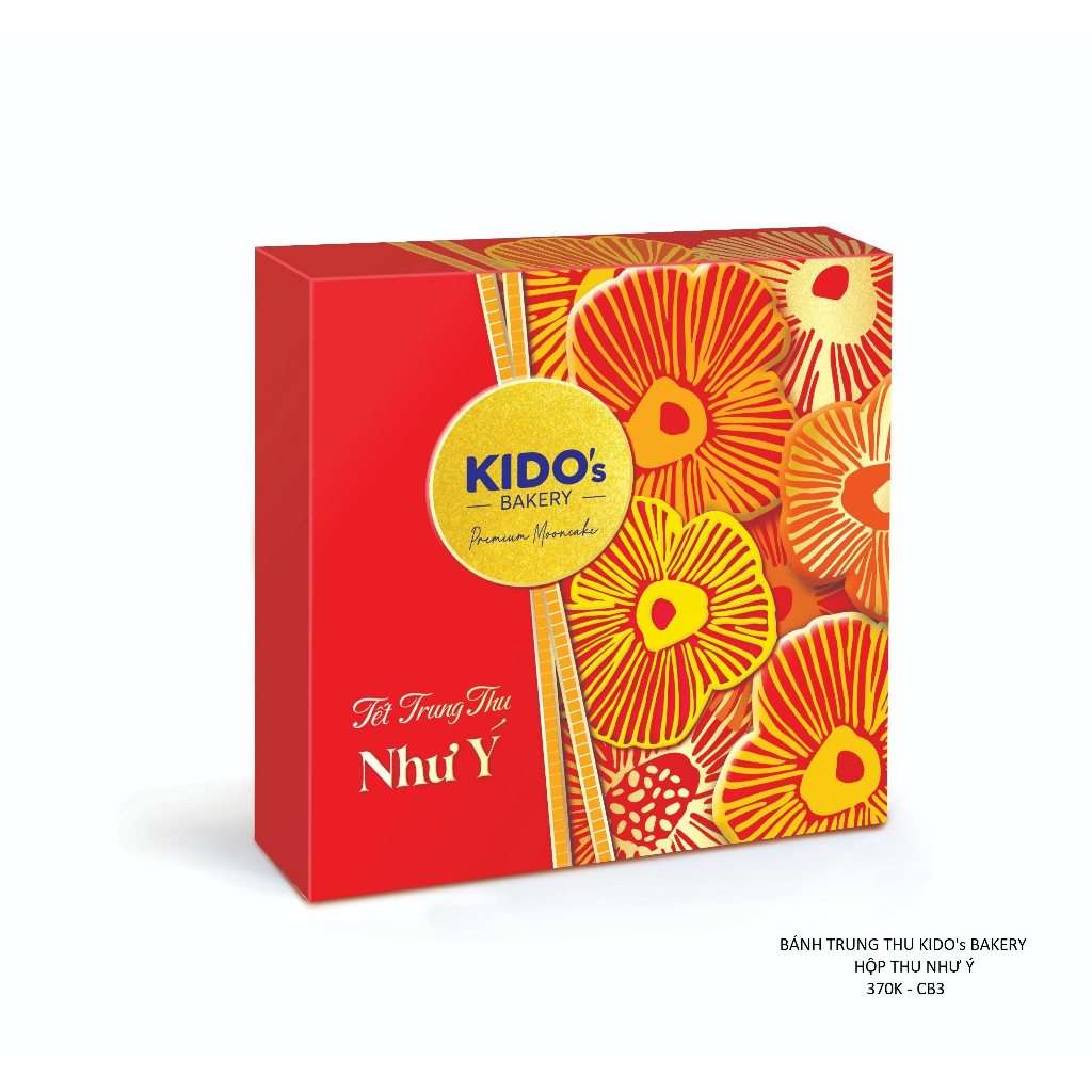 Bánh trung thu KIDO Hộp 4 bánh 180gr cao cấp sang trọng thích hợp làm quà biếu, tặng cho bạn bè, người thân