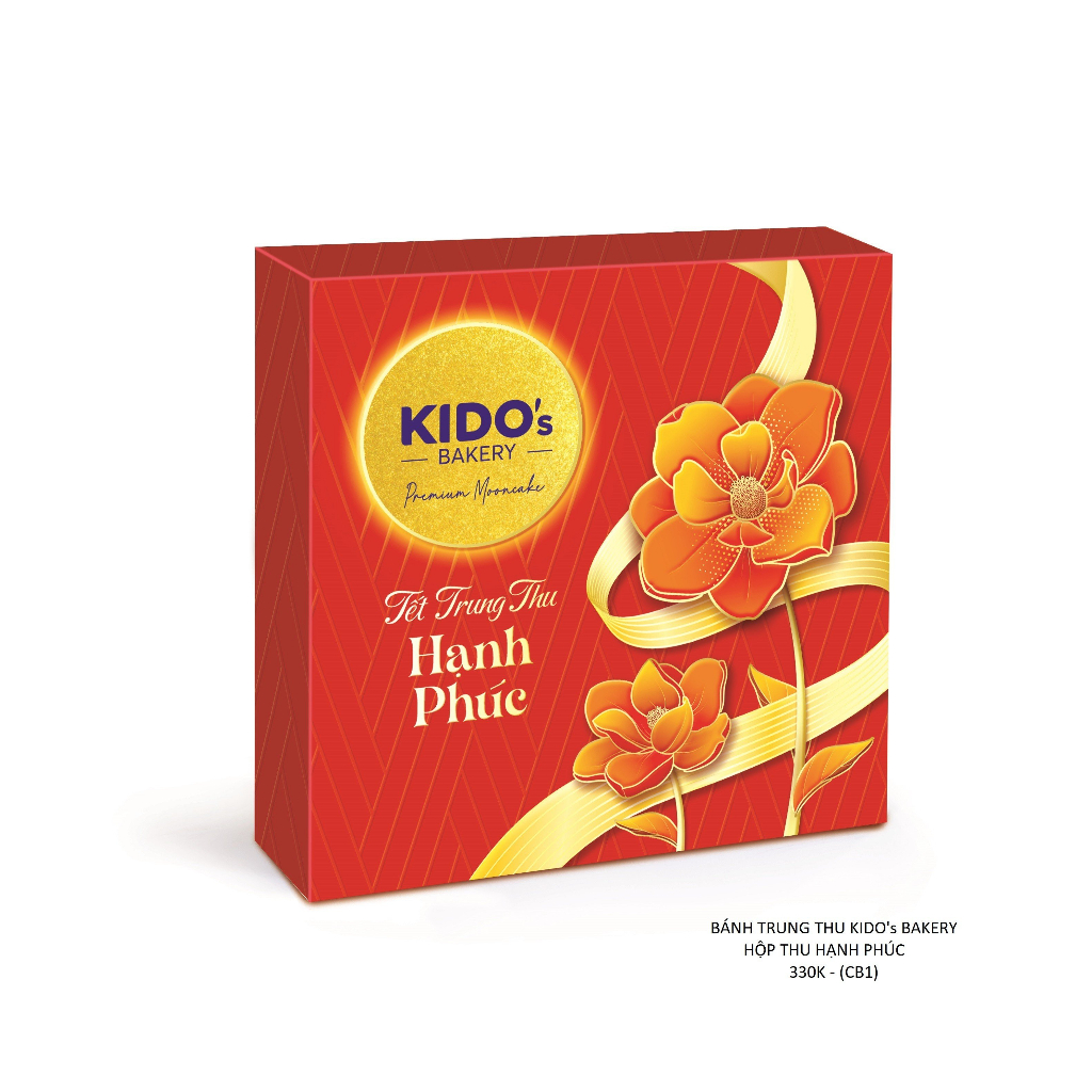 Bánh trung thu KIDO Hộp 4 bánh 180gr cao cấp sang trọng thích hợp làm quà biếu, tặng cho bạn bè, người thân