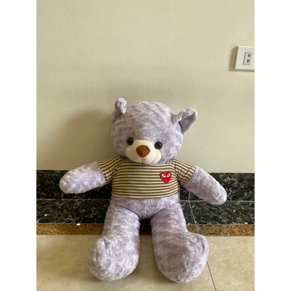 Gấu Bông Teddy Lông Xoắn Mặc Áo Cao Cấp