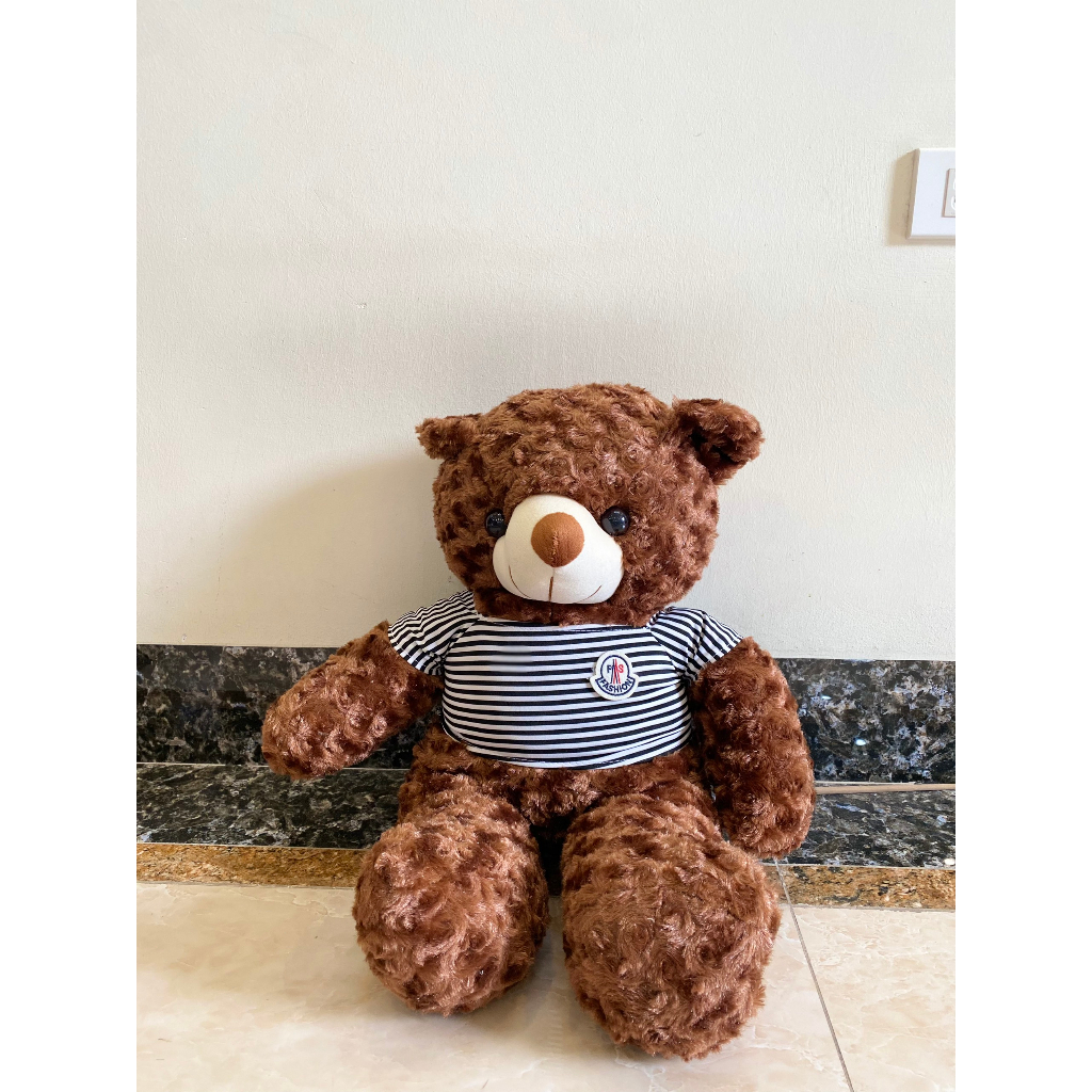 Gấu Bông Teddy Lông Xoắn Mặc Áo Cao Cấp