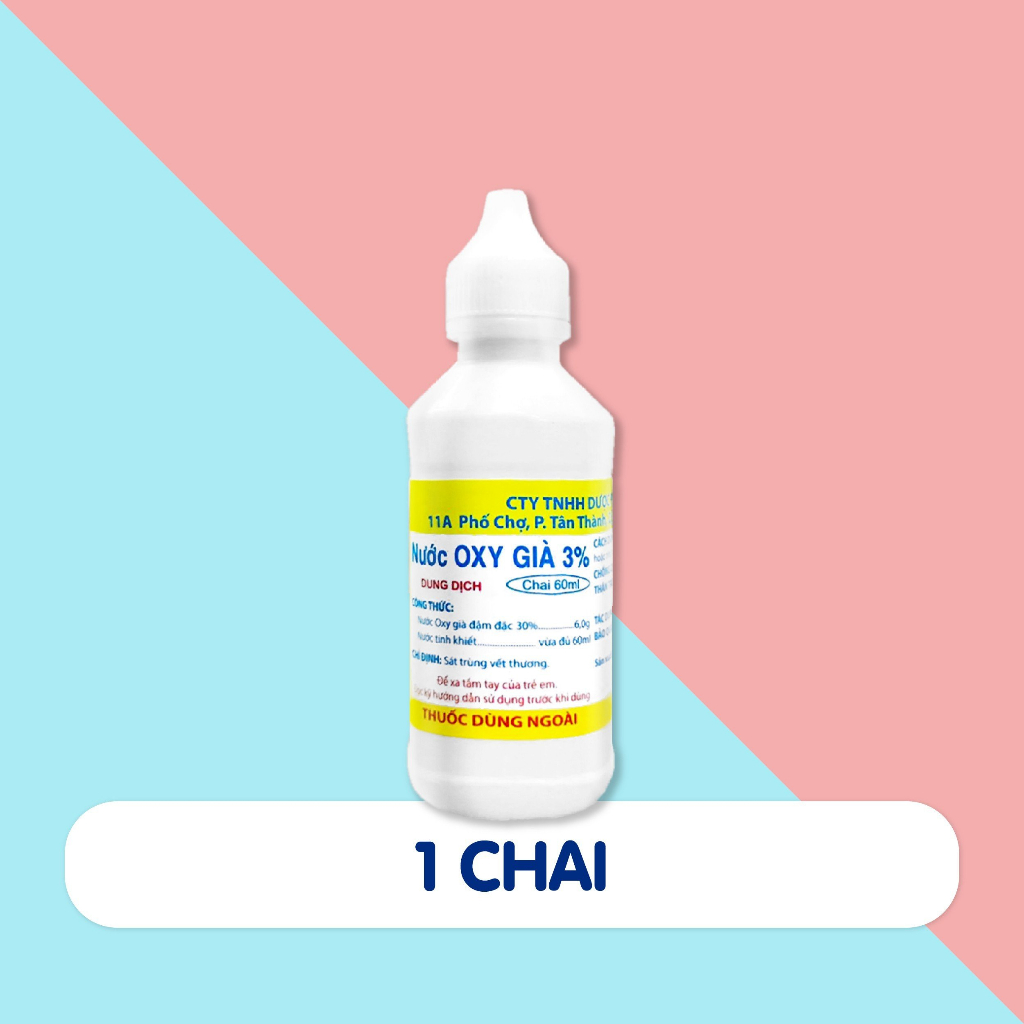 Nước Oxy già 3% Nam Việt giúp sát khuẩn vết thương hở