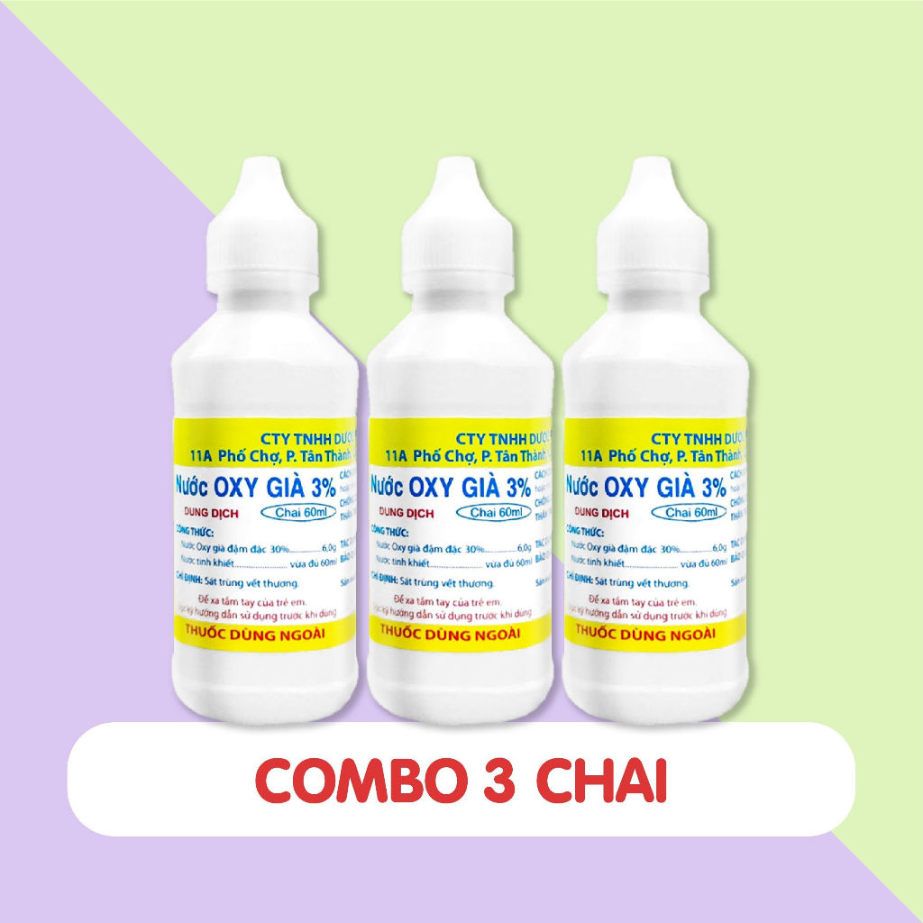 Nước Oxy già 3% Nam Việt giúp sát khuẩn vết thương hở