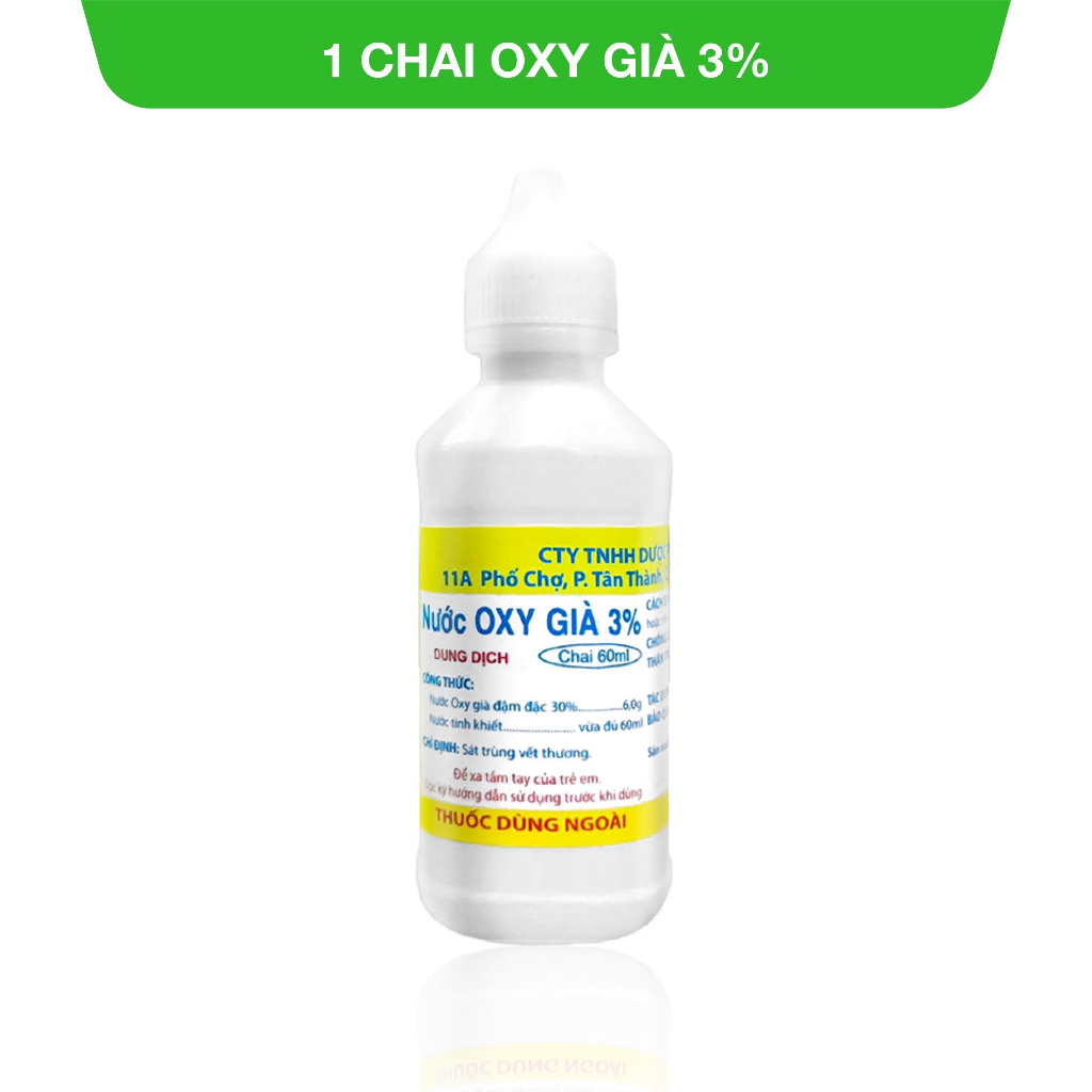 Nước Oxy già 3% Nam Việt giúp sát khuẩn vết thương hở
