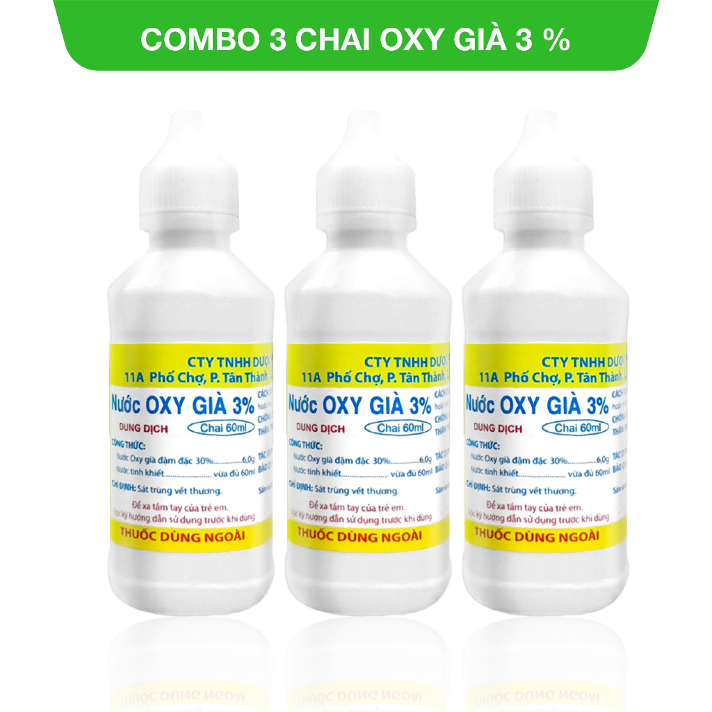 Nước Oxy già 3% Nam Việt giúp sát khuẩn vết thương hở