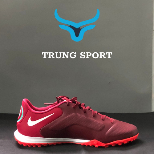 GIÀY NAM BÓNG ĐÁ CHÍNH HÃNG SÂN CỎ NHÂN TẠO, SÂN 5, 7 NIKE TIEMPO LEGEND 9 ACADEMY TF ĐỎ MẬN