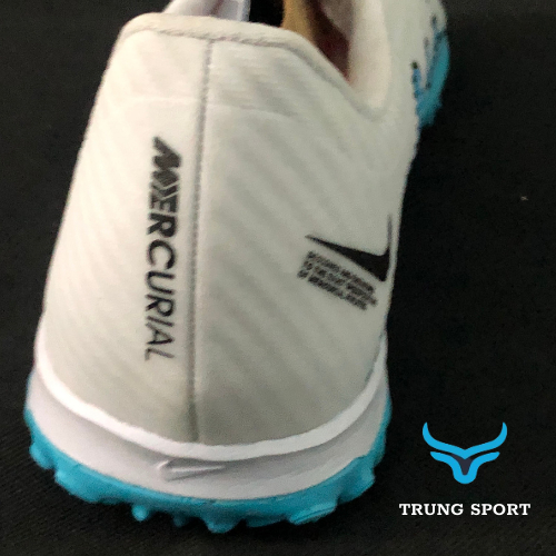 GIÀY NAM BÓNG ĐÁ CHÍNH HÃNG SÂN CỎ NHÂN TẠO, SÂN 5,7 NIKE MERCURIAL VAPOR 15 ACADEMY TF TRẮNG/XANH [TRUNGSP