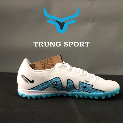GIÀY NAM BÓNG ĐÁ CHÍNH HÃNG SÂN CỎ NHÂN TẠO, SÂN 5,7 NIKE MERCURIAL VAPOR 15 ACADEMY TF TRẮNG/XANH [TRUNGSP