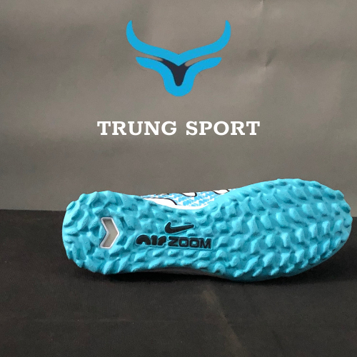 GIÀY NAM BÓNG ĐÁ CHÍNH HÃNG SÂN CỎ NHÂN TẠO, SÂN 5,7 NIKE MERCURIAL VAPOR 15 ACADEMY TF TRẮNG/XANH [TRUNGSP