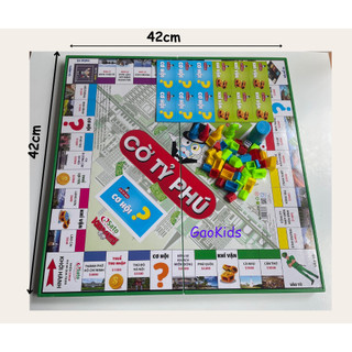 Cờ Tỷ Phú Monopoly - Bàn Cờ Nhựa Lớn 42x42 cm (Sato038) Made in Việt Nam