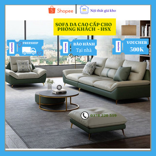 Sofa da cao cấp cho phòng khách - Ghế sofa băng 3 chỗ bọc da