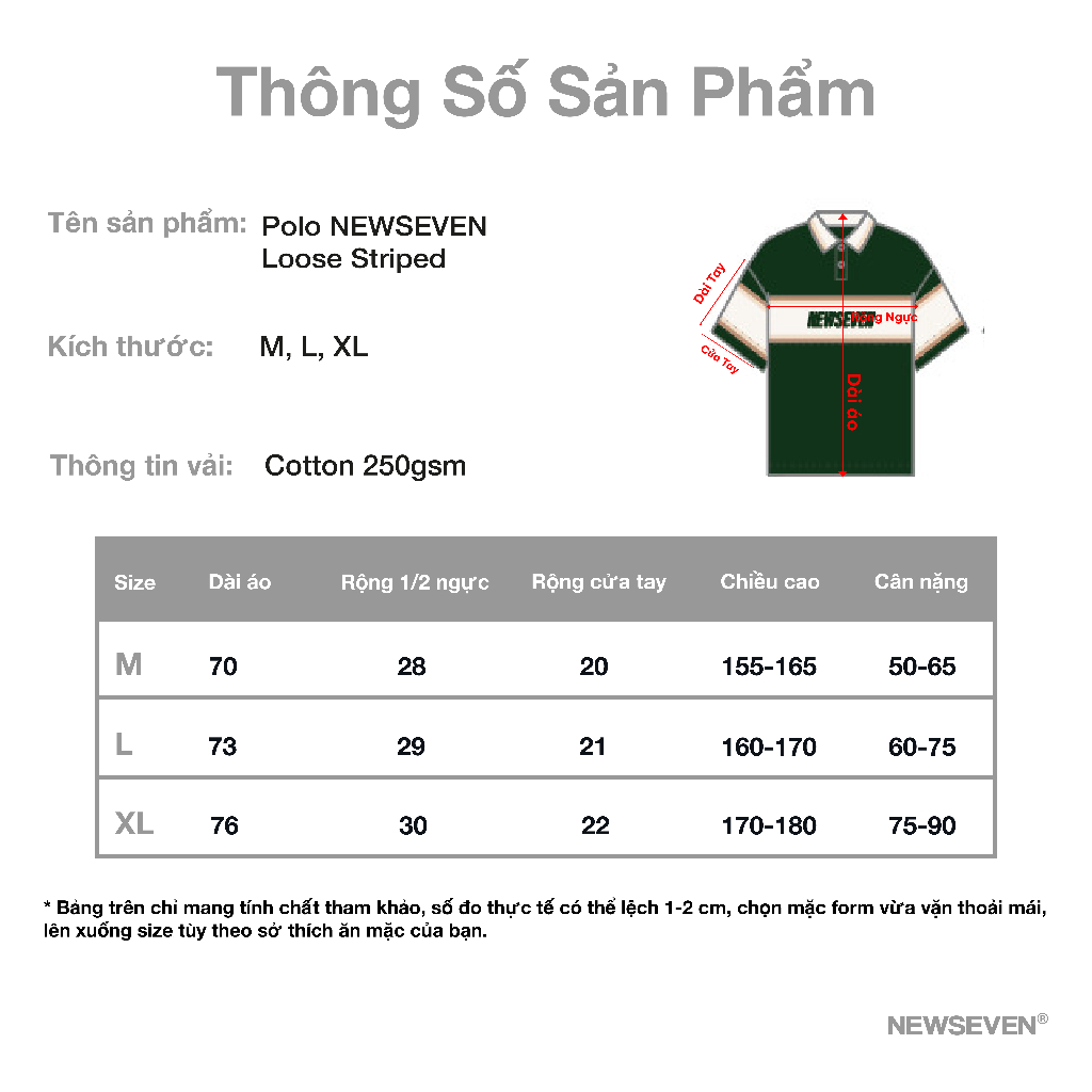 Áo Polo NEWSEVEN Loose Striped PL.143