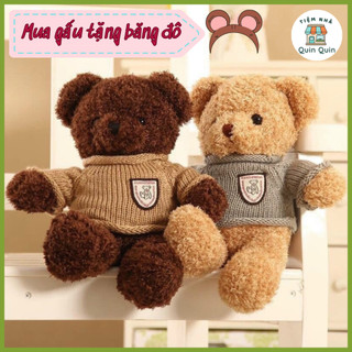 Gấu bông Teddy Head Tales Thú Nhồi bông lông xù size 40cm /gấu bông Mina/ gấu tốt nghiệp