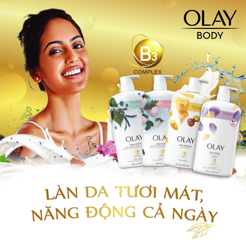 Sữa tắm Olay Body wash nhiều mùi hương 887ml