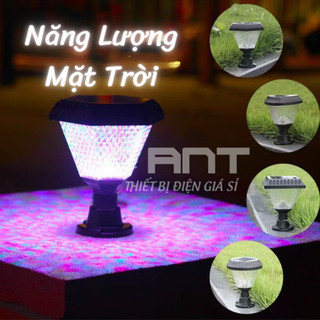 Đèn led năng lượng mặt trời ngoài trời đèn trụ sân vườn chống nước đèn cột chống nước ip65 sạc năng lượng mặt trời