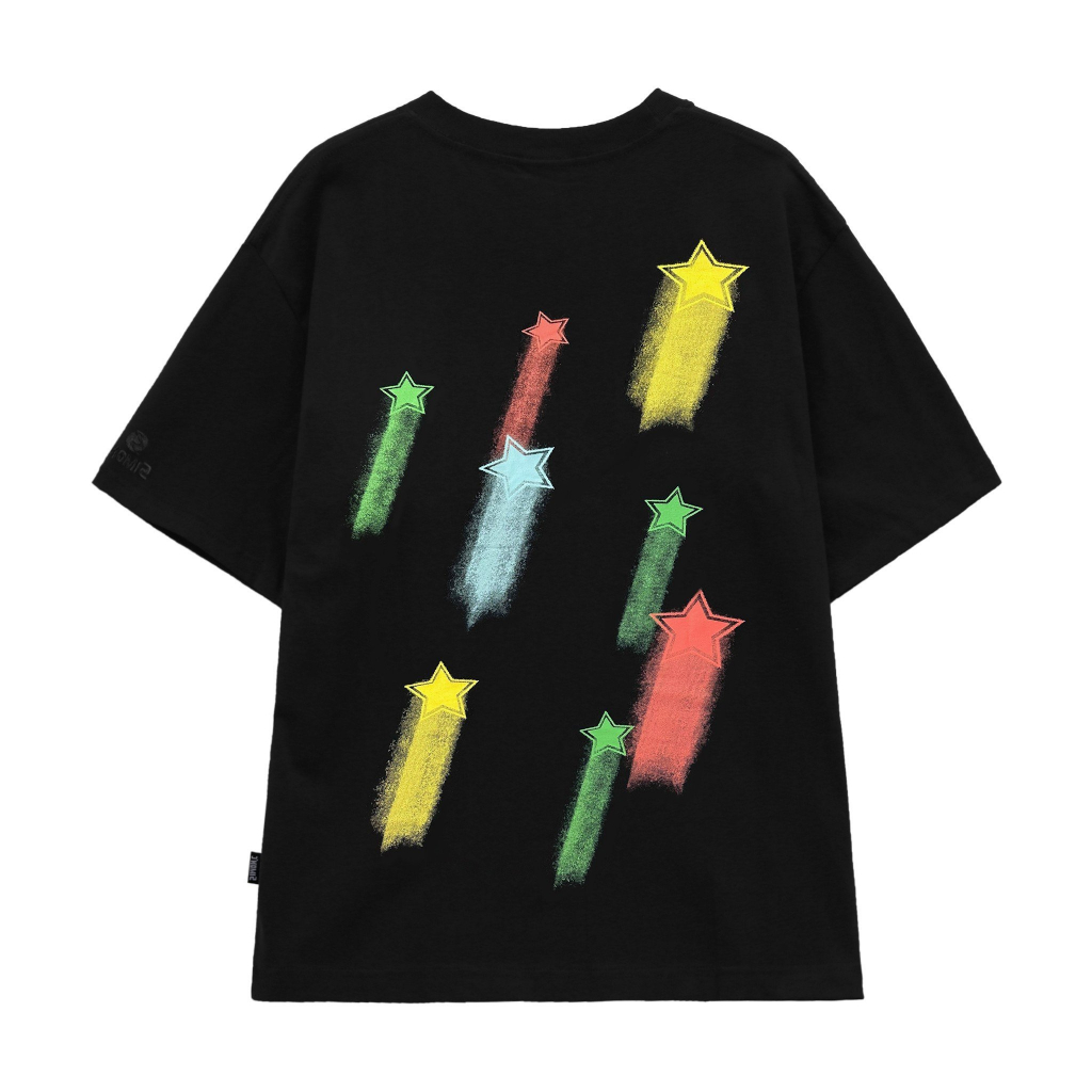 Áo Thun Simon'c Stars Tee - Đen Cotton Nam Nữ Unisex Tay Lỡ Oversize Local Brand