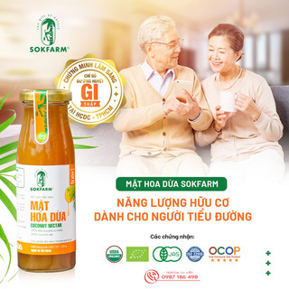 [Sokfarm] Mật Hoa Dừa Hữu Cơ- Coconut Nectar- 100% Ngọt Tự Nhiên, Thuần Chay, GI Thấp Cho Người Tiểu Đường [Xanh Suốt]