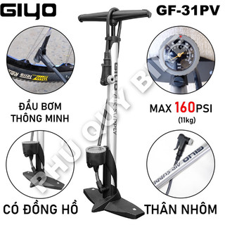 Bơm xe đạp/xe máy 160psi giyo gf-31pv van thông minh