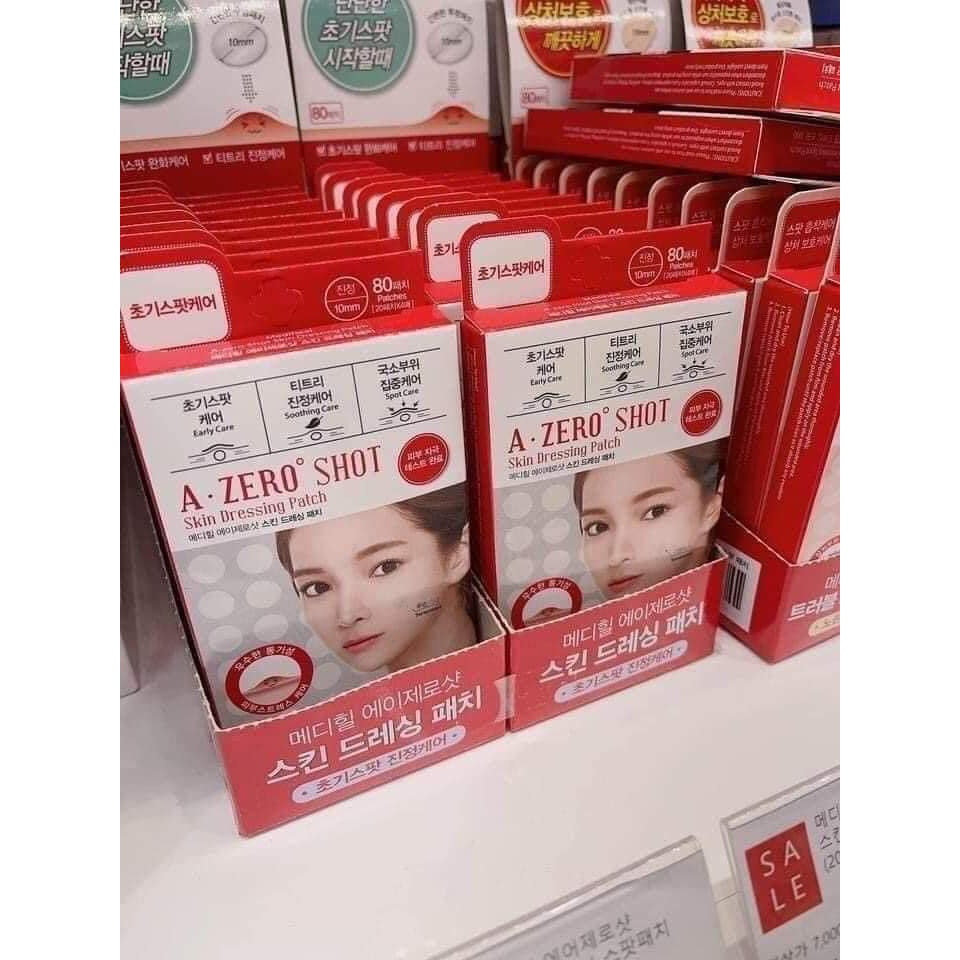 Miếng dán mụn Mediheal A Zero Shot Trouble Dressing Spot Patch - loại trong suốt [Gom Sale - Chính Hãng]