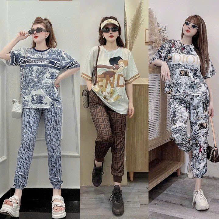 Bộ dài thể thao cao cấp phối 3D họa tiết siêu mát mịn - SANG XỊN { HÀNG XUẤT NHẬT-HÀN QUỐC}