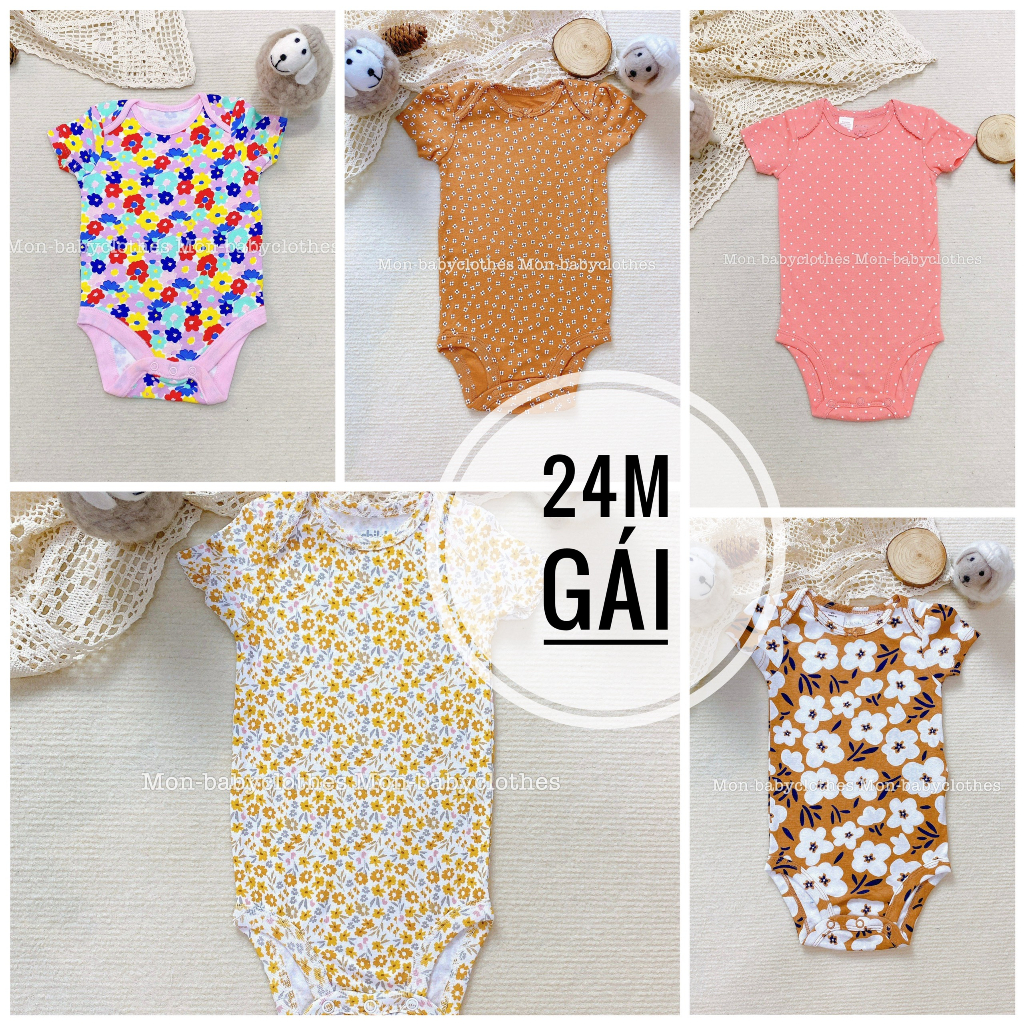 ÁO body chip cộc tay 18-24 tháng LINK 2 [BÉ GÁI]
