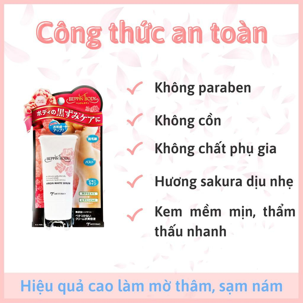 Serum làm hồng nhũ hoa và làm sáng da vùng bikini Beppin Body Virgin White Serum Nhật Bản