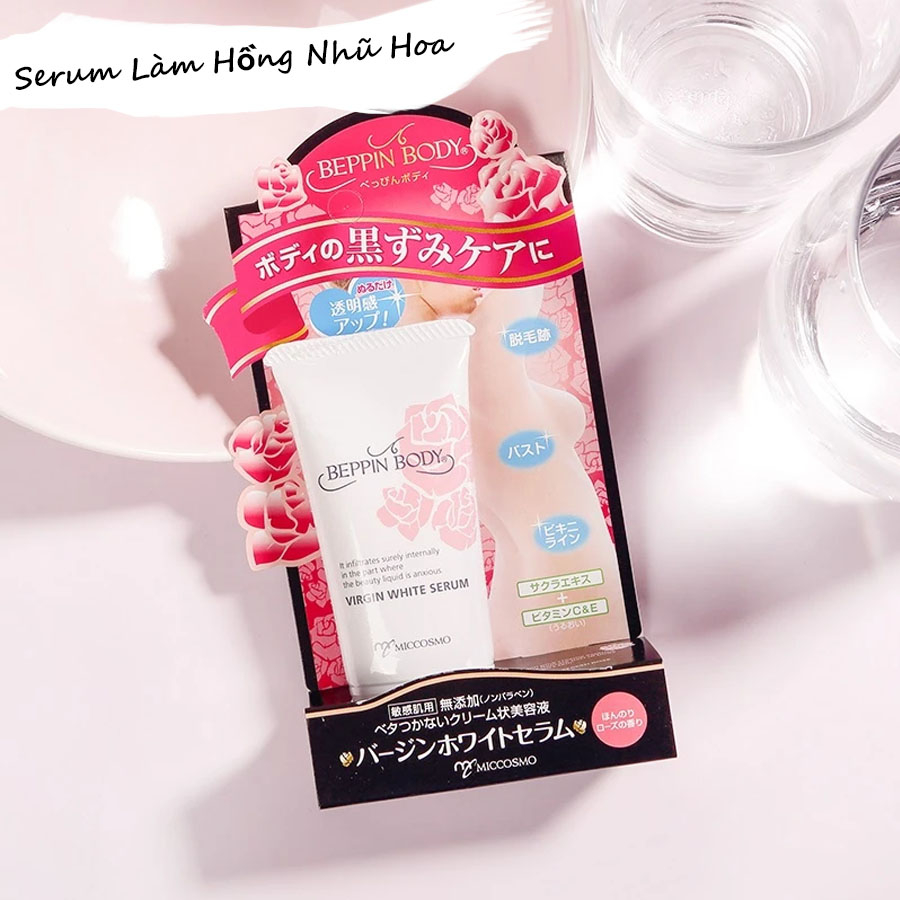 Serum làm hồng nhũ hoa và làm sáng da vùng bikini Beppin Body Virgin White Serum Nhật Bản
