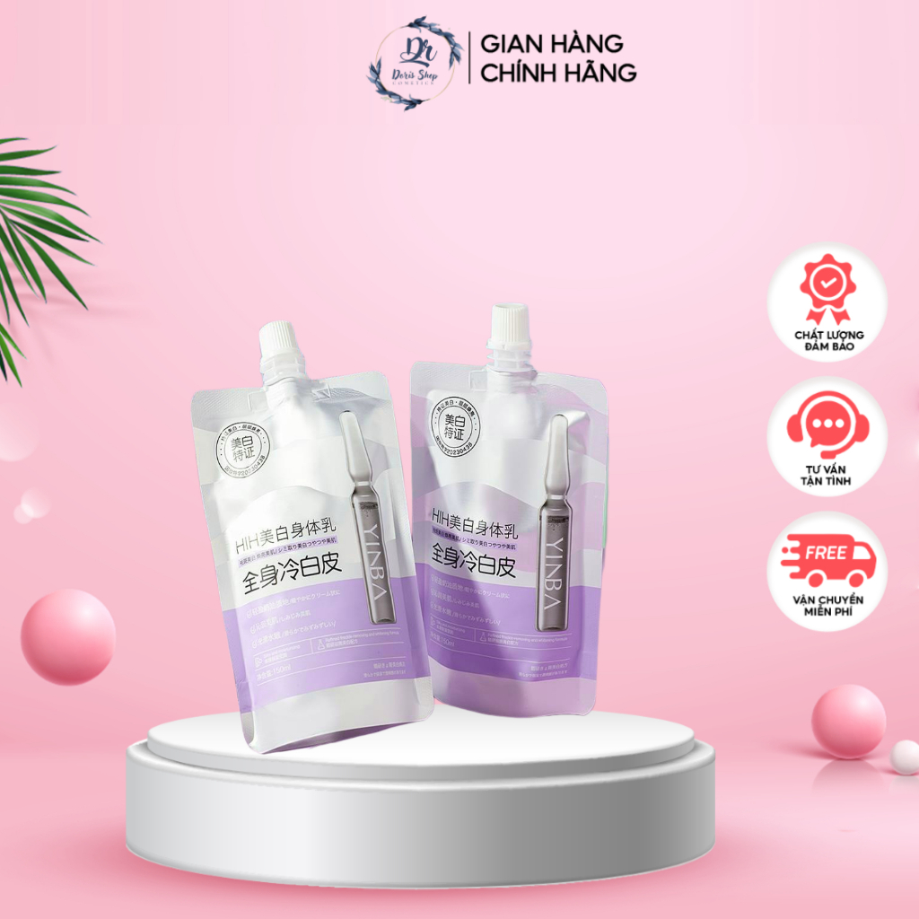Ủ trắng body dưỡng trắng body Yinba tắm trắng da toàn thân trắng nách chân tay dưỡng ẩm mềm mịn da