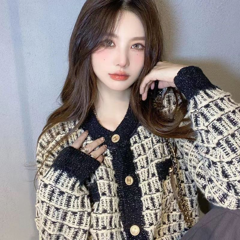 Cardigan cổ tròn ánh kim chất đẹp hàng chuẩn Quảng Châu