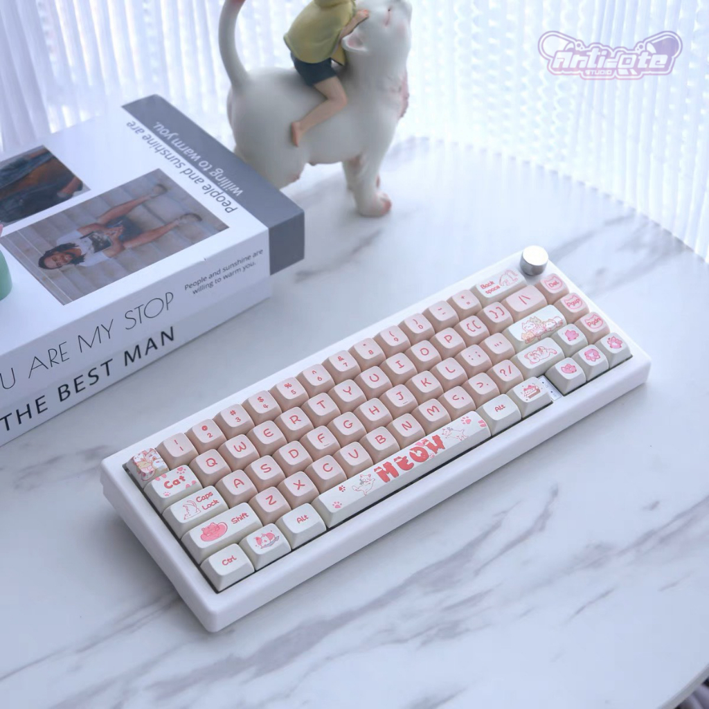 Nút bàn phím cơ City Meow PBT keycap - MDA profile - 131 nút