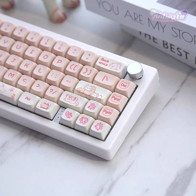 Nút bàn phím cơ City Meow PBT keycap - MDA profile - 131 nút
