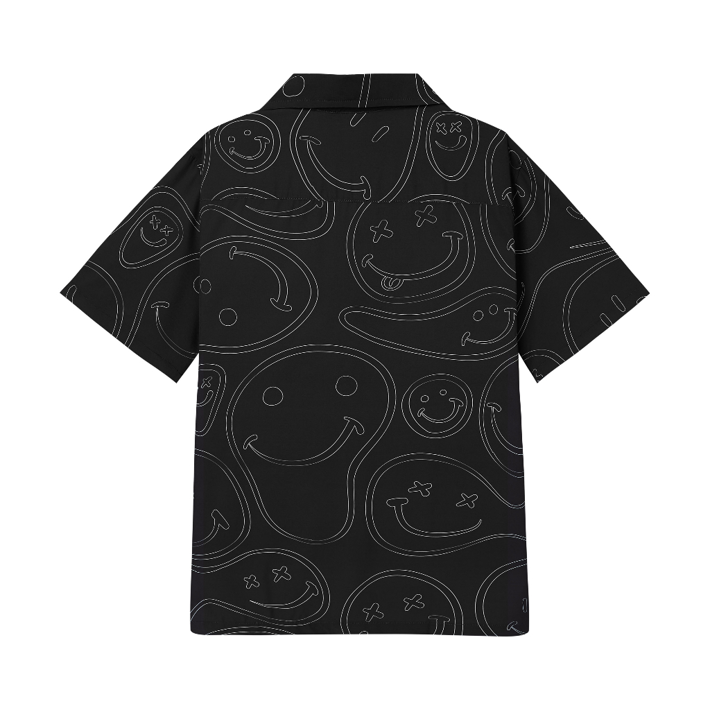 Áo Sơ Mi Ngắn Tay Cuban Họa Tiết Teelab Local Brand Unisex Smiley Face SS055